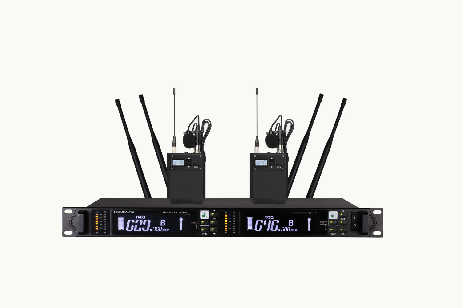 CT-88真分集一拖二無(wú)線領(lǐng)夾式話筒
